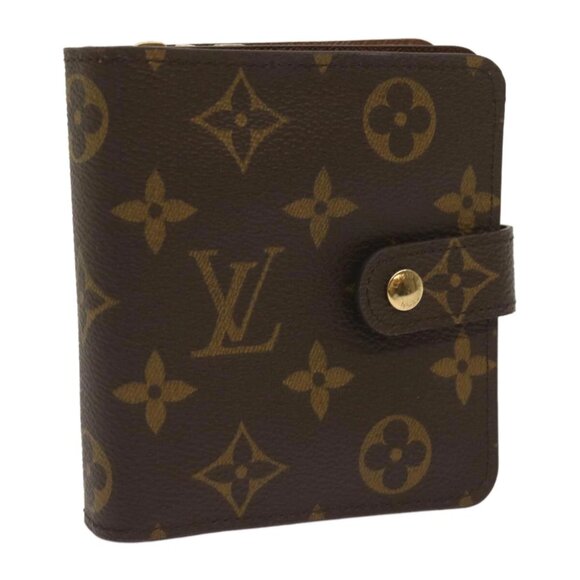 LOUIS VUITTON Monogram Compact Zip Wallet M61667 LV Auth am5633M - Picture 1 of 16